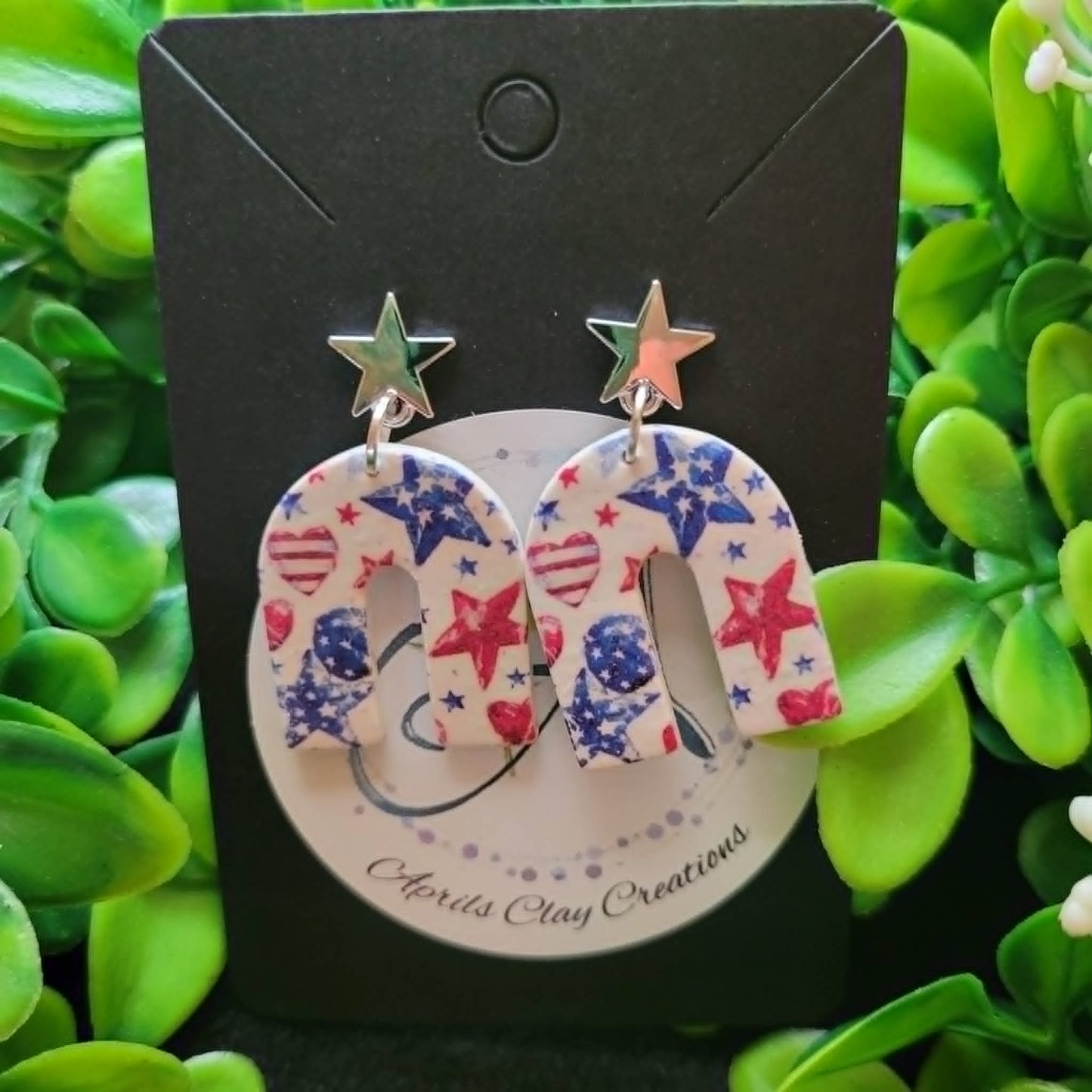 4th of July Polymer Clay Earrings #15