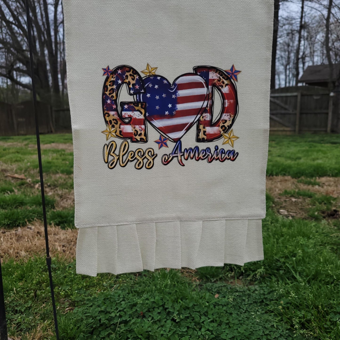God Bless America Garden Flag
