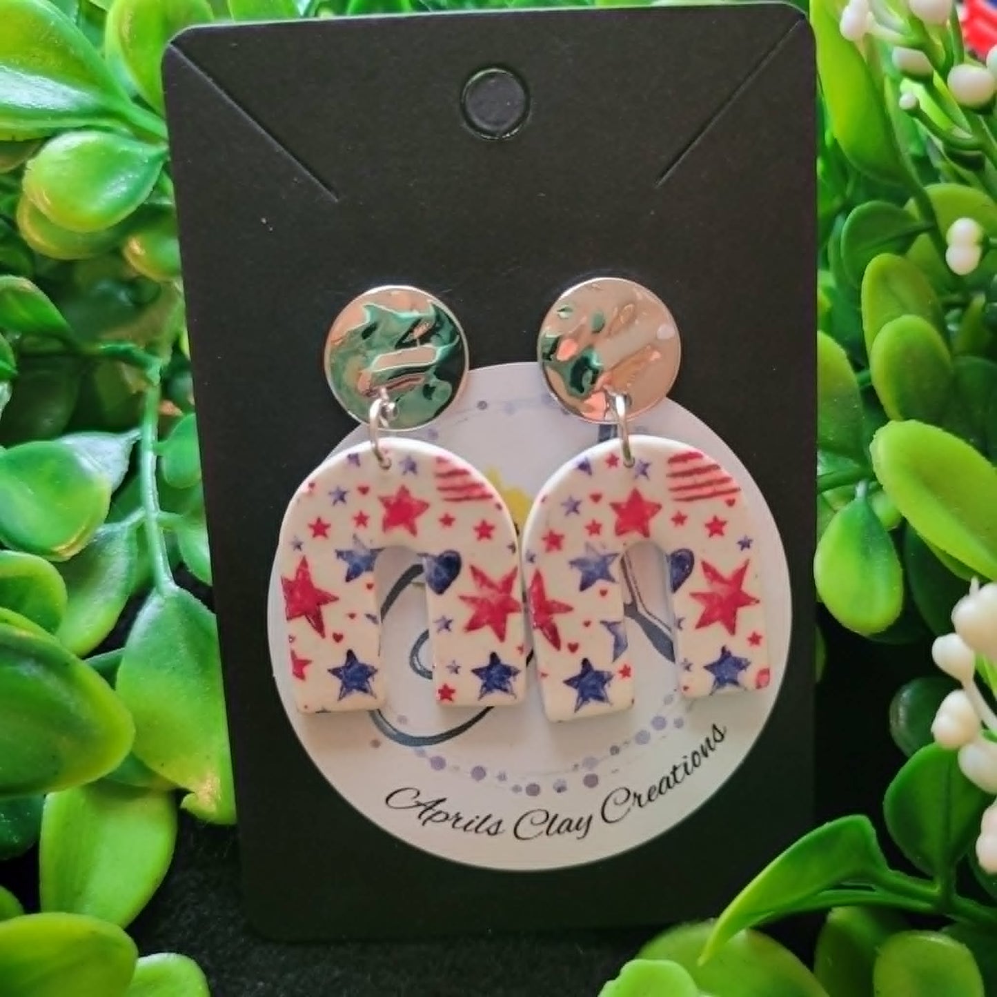 4th of July Polymer Clay Earrings #13