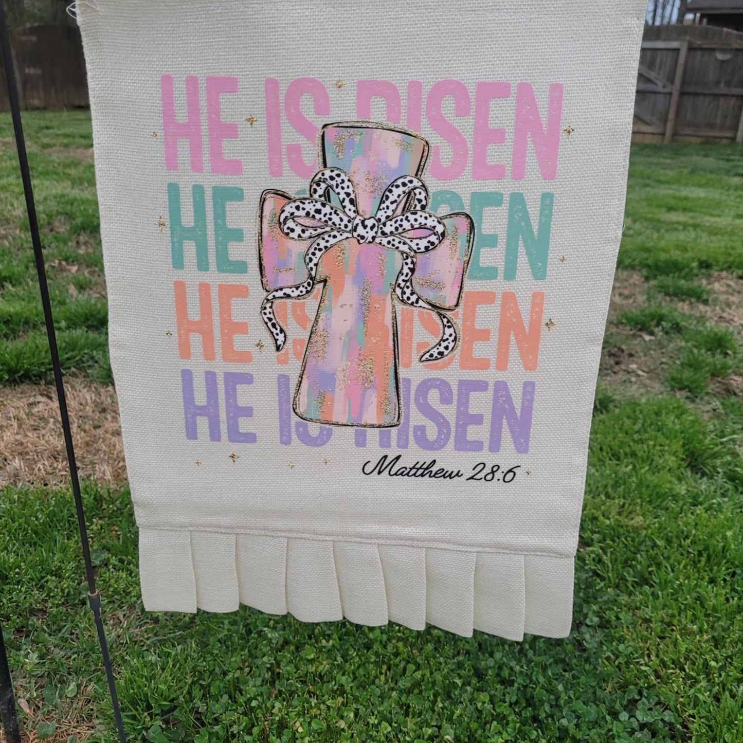He is Risen Garden Flag