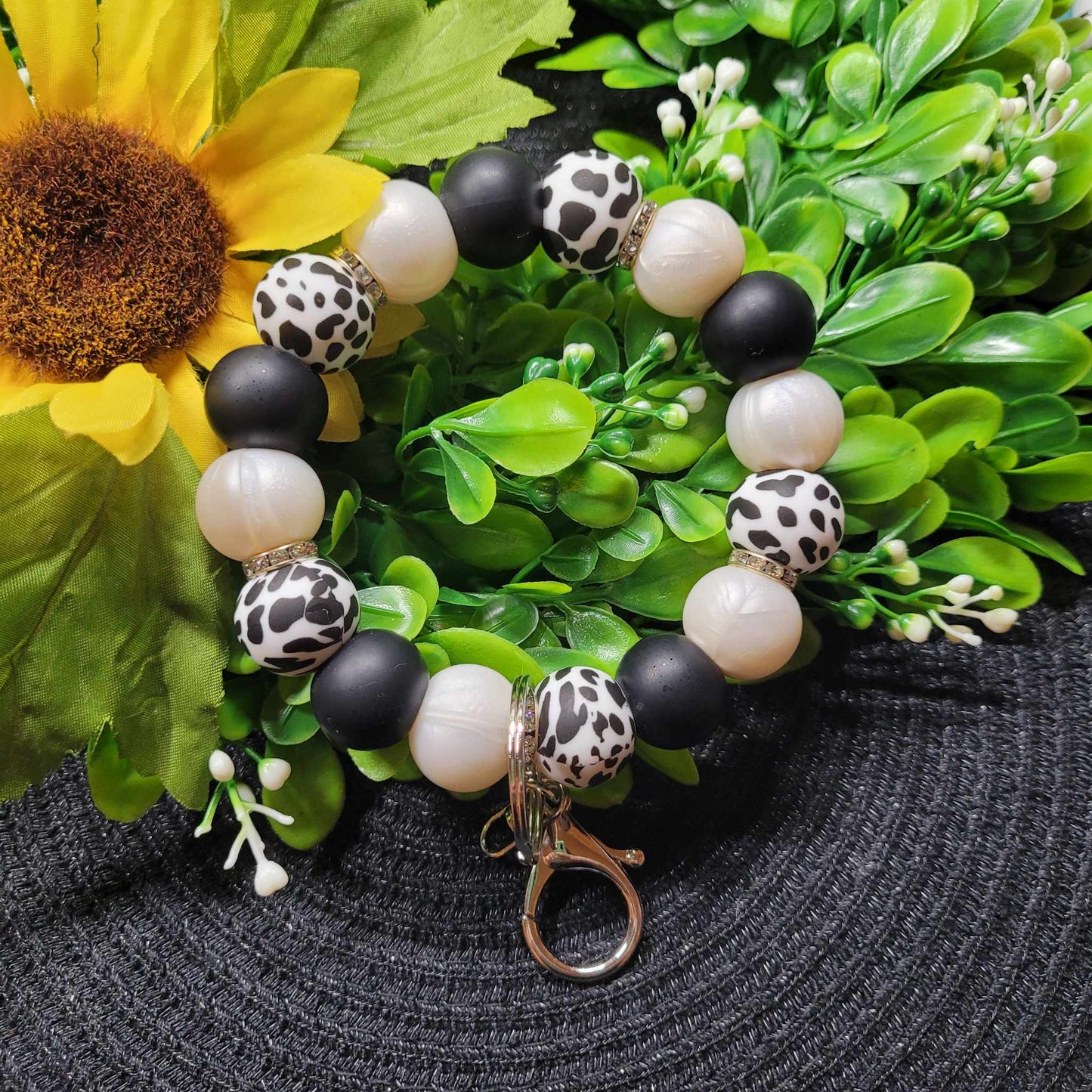 Cow Print 19mm Wristlet