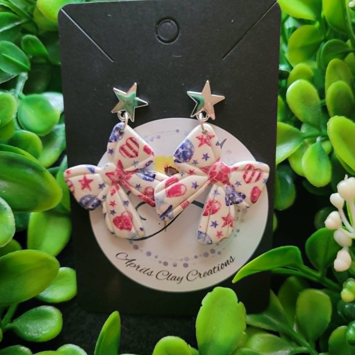 4th of July Polymer Clay Earrings #8