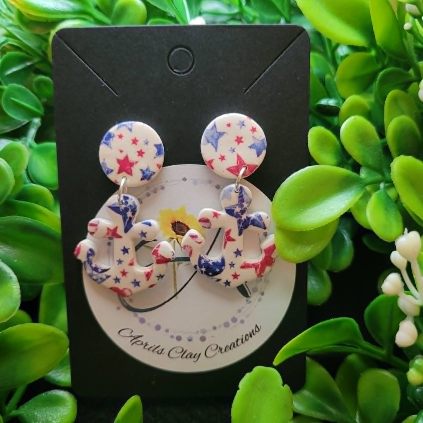 4th of July Polymer Clay Earrings #9