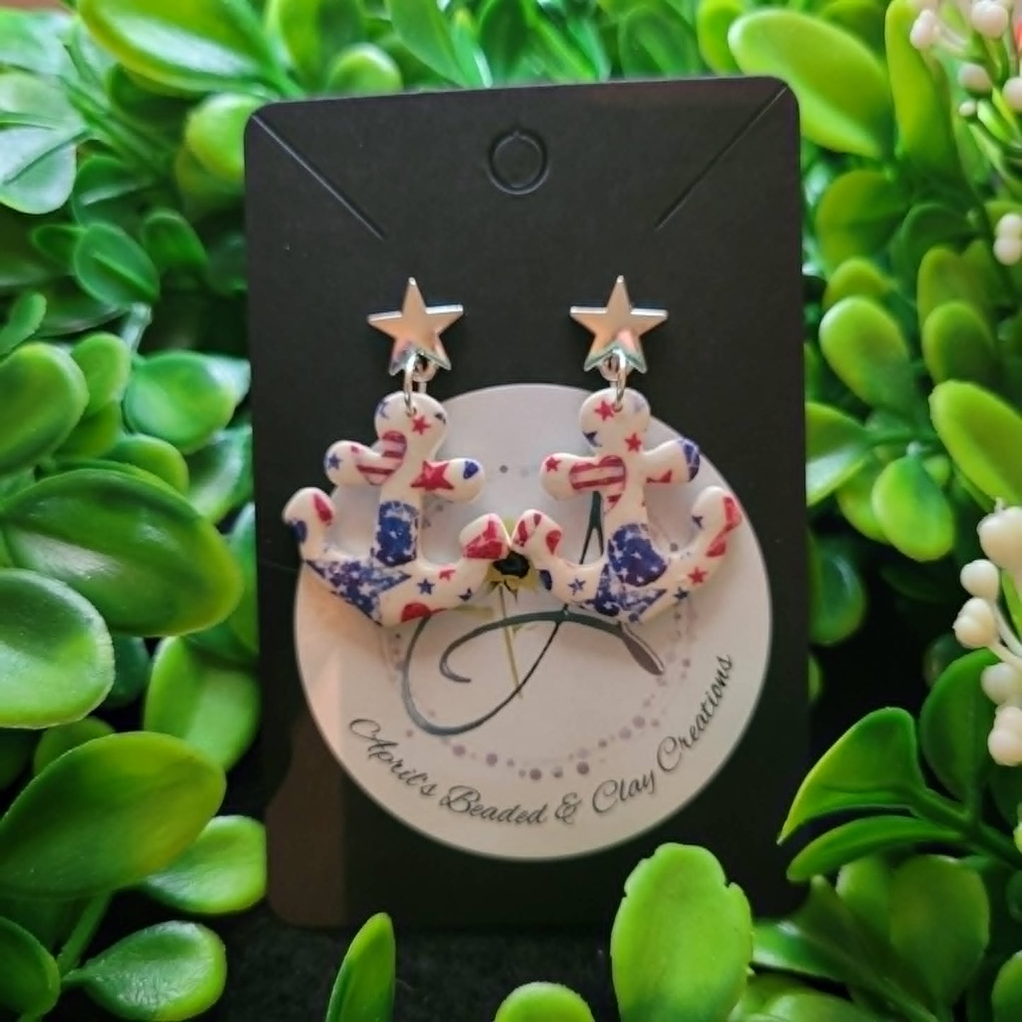 4th of July Polymer Clay Earrings #11