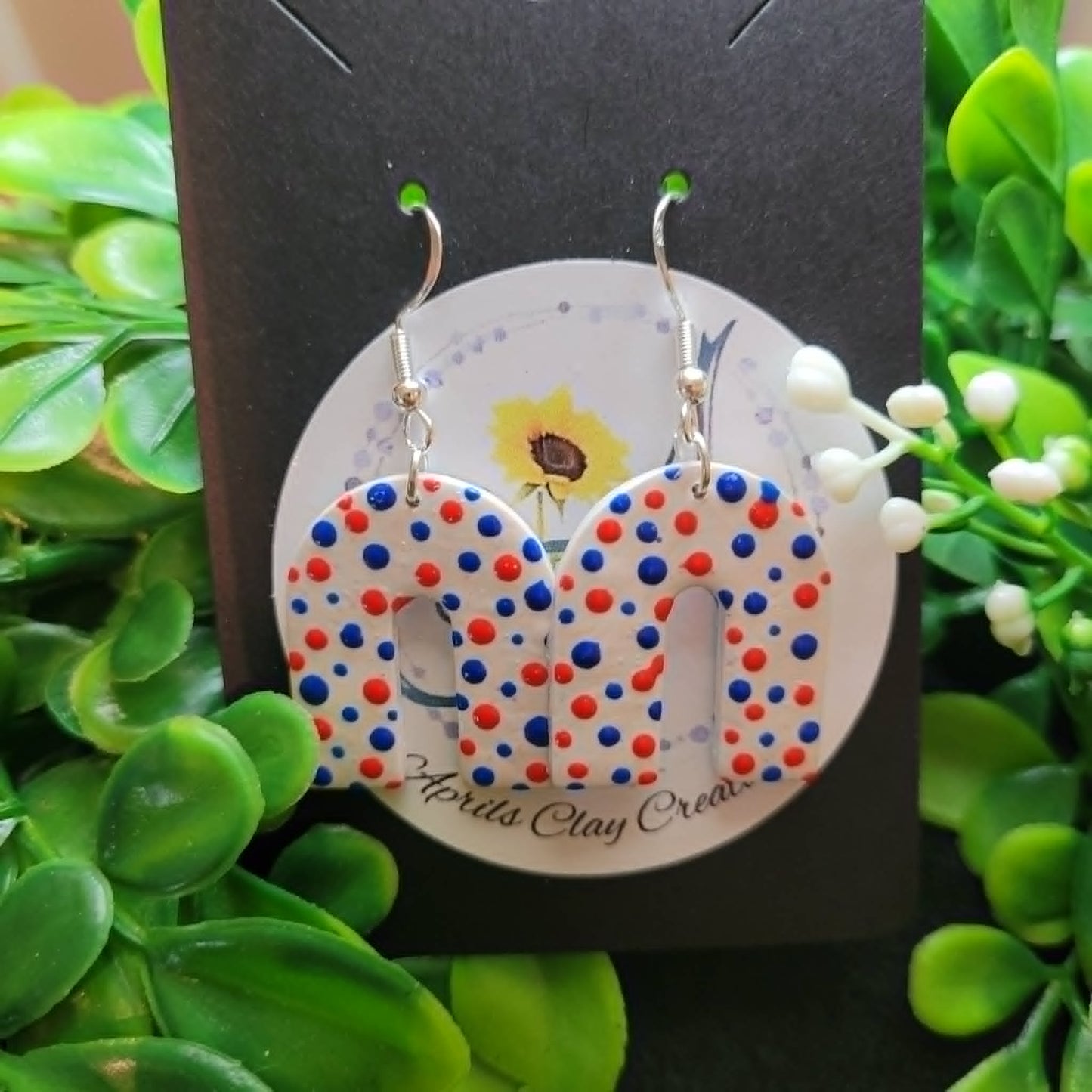 4th of July Polymer Clay Earrings #2