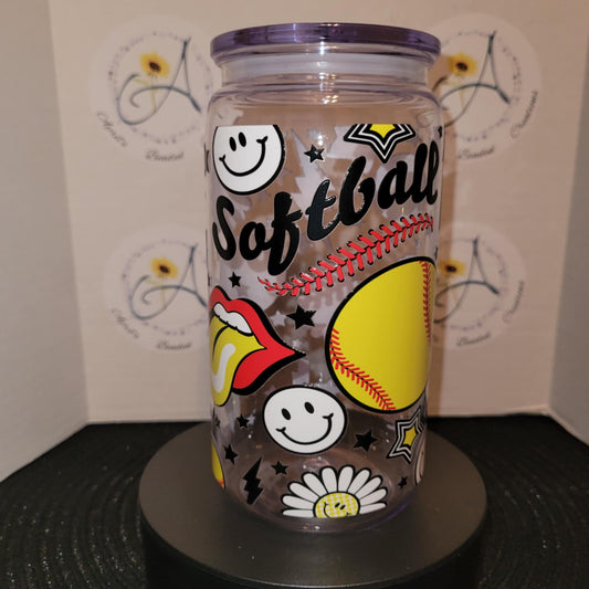 Softball Acrylic Tumbler