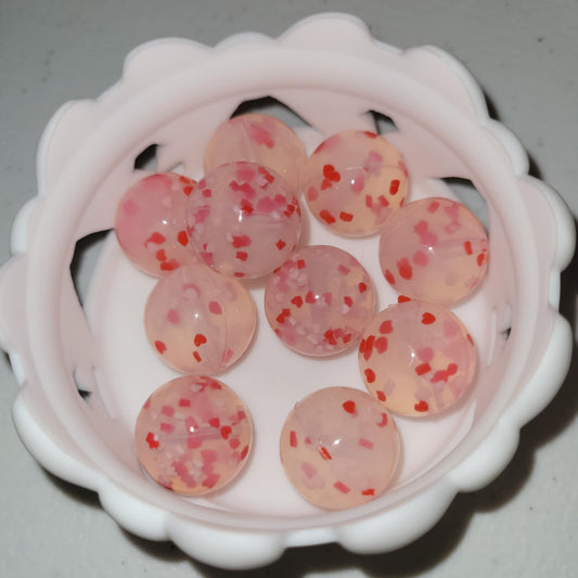 Heart Confetti 19mm Bead Bags