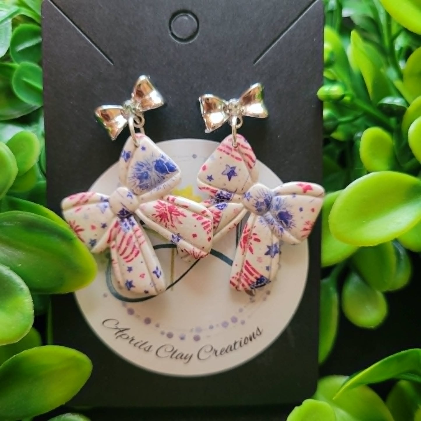4th of July Polymer Clay Earrings #6