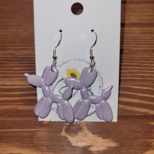 Balloon Dog Polymer Earrings #8