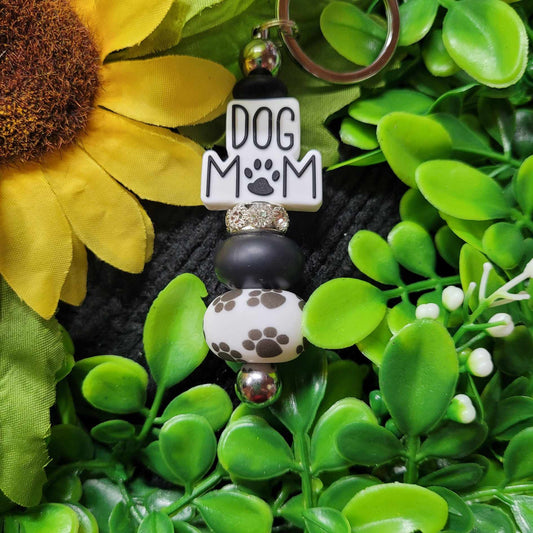 Dog Mom Bar Keychain