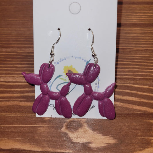 Balloon Dog Polymer Earrings #6