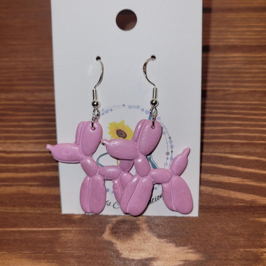 Balloon Dog Polymer Earrings #1
